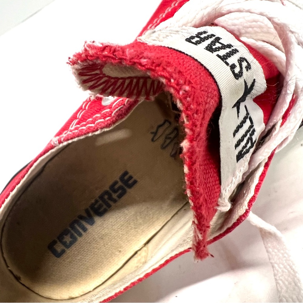 Converse Red Chuck Taylor All Star Canvas Lace Up Classic Sneaker Unisex W8 M6 - Picture 14 of 15